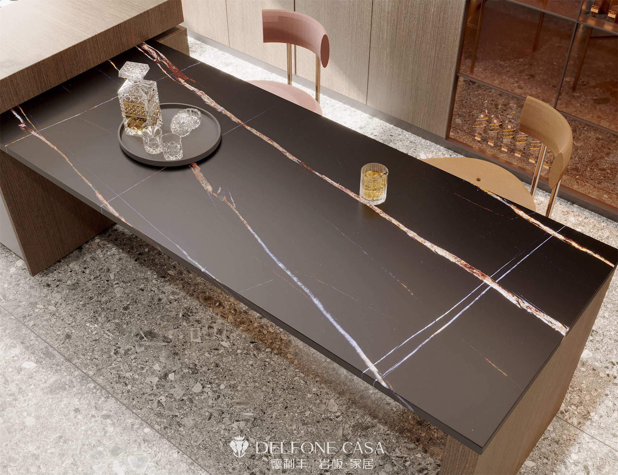 DELFONE案例分享 | MINI系列，打造輕奢格調的巖板家居(圖4)