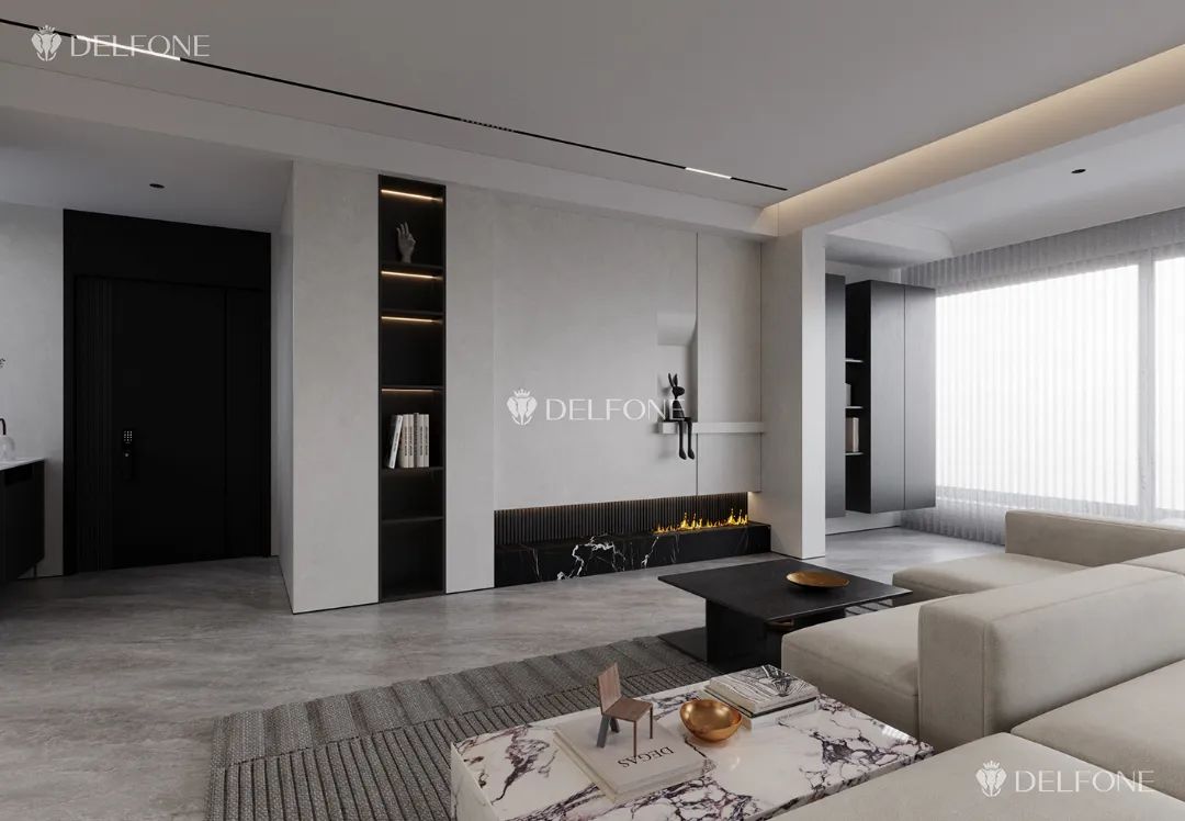 DELFONE案例分享 | 163㎡現(xiàn)代極簡(jiǎn)風(fēng),巖繹不一樣的美