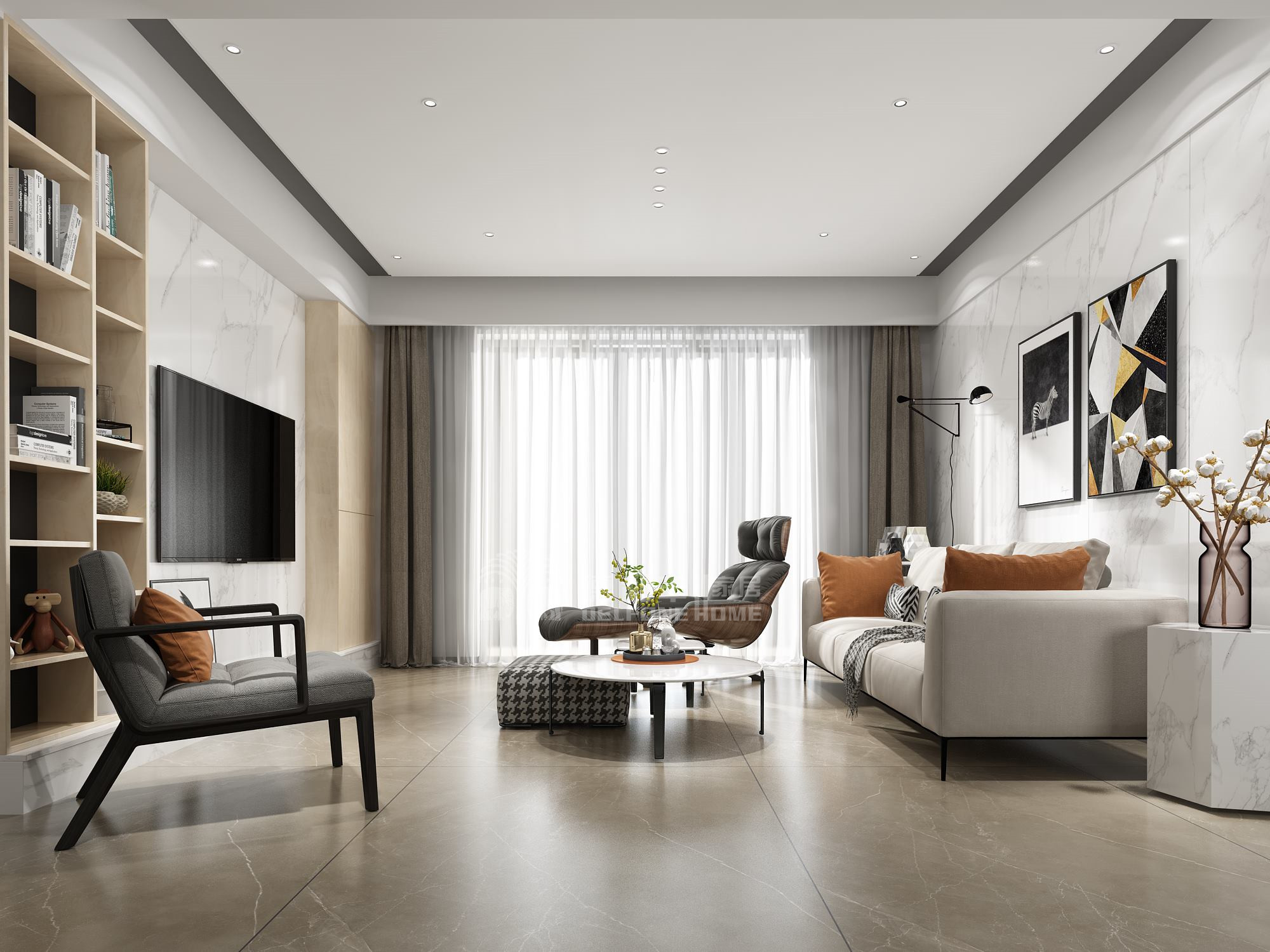 這才真正叫電視背景墻，你家只是電視掛墻上(圖4)