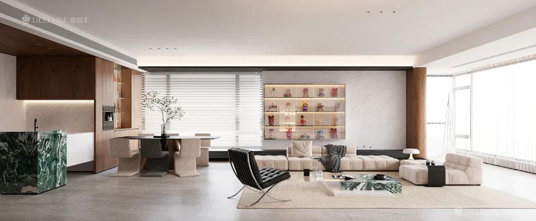 DELFONE案例分享 | 161㎡現代風格大平層,簡約生活美學