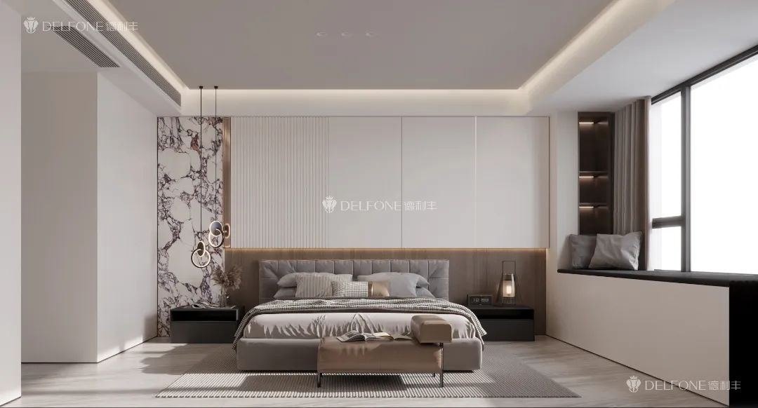 DELFONE案例分享 | 246㎡現(xiàn)代輕奢大平層，巖美生活心之所向(圖10)