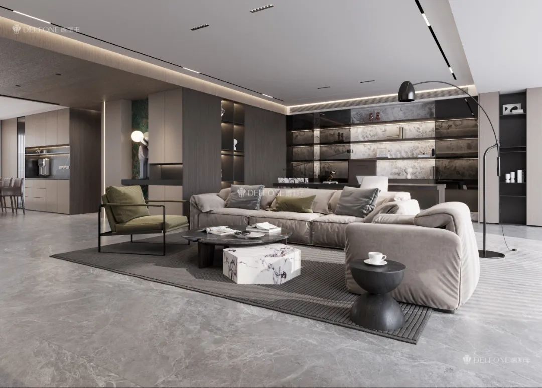 DELFONE案例分享 | 246㎡現(xiàn)代輕奢大平層，巖美生活心之所向(圖3)