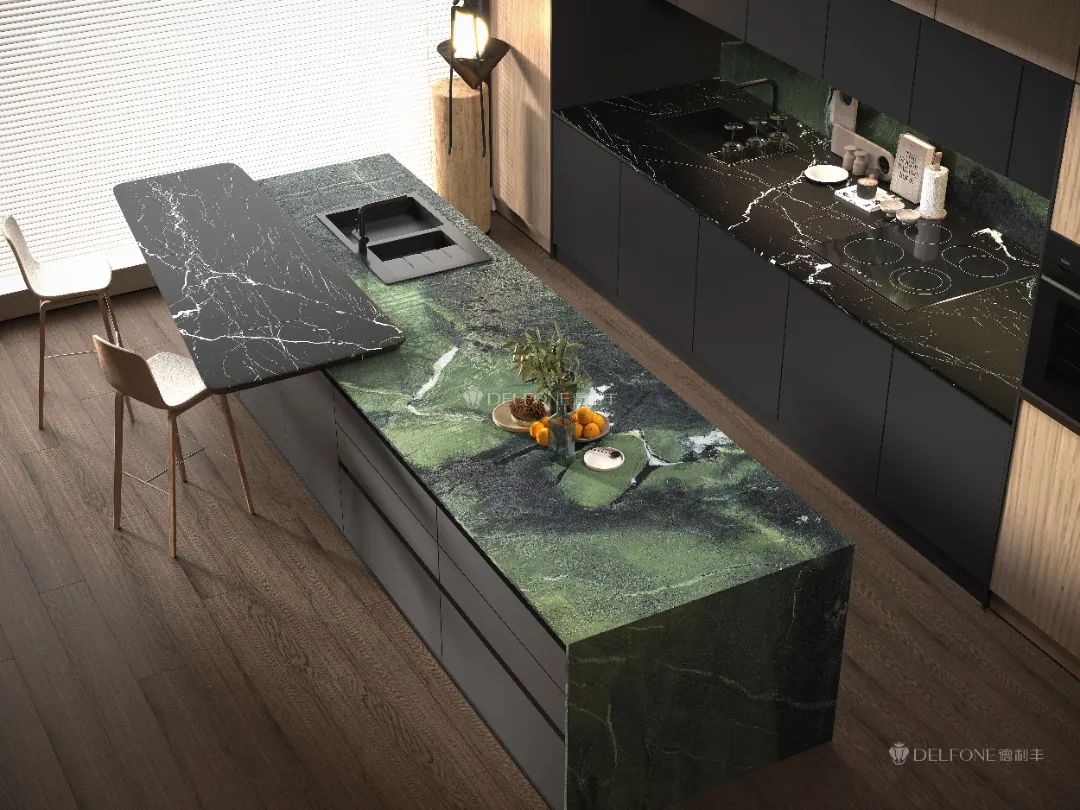 DELFONE新品 | 數(shù)碼玲瓏石·牛油果綠，油畫般質(zhì)感賦予空間藝術(shù)生命力(圖17)